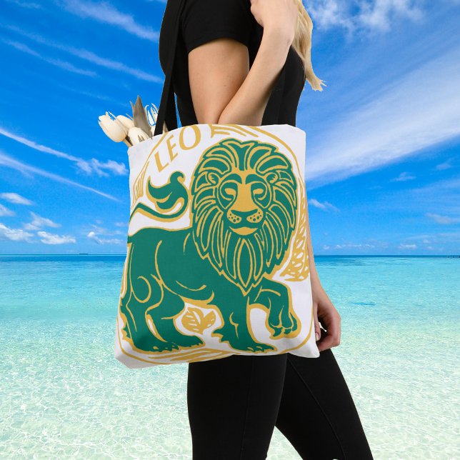 Tote Bag Signe du zodiaque Lion sur un (Star sign Leo shoulder bag)