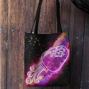 Tote Bag Signe du zodiaque personnalisé Galaxie Verseau