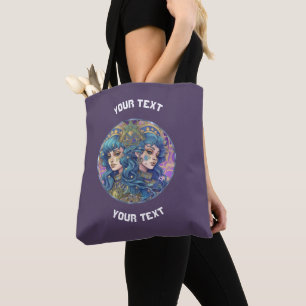 TOTE BAG SIGNE ZODIAC GEMINI PERSONNALISÉ