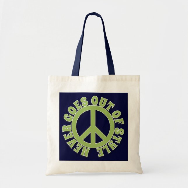 TOTE BAG SIGNER LA PAIX LA PAIX NE SORT JAMAIS DU STYLE (Devant)