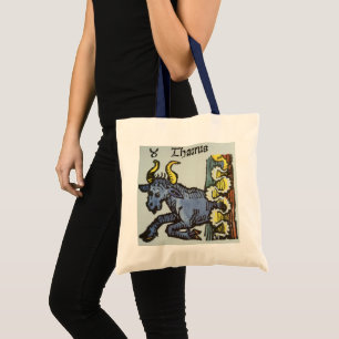 Tote Bag Signes vintages du Zodiaque, Taureau antique