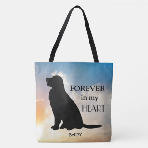 Tote Bag Silhouette commémorative nommée faite sur comman