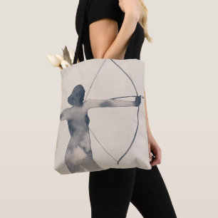 Tote Bag Silhouette d'aquarelle d'archère