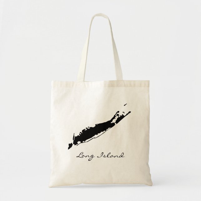 Tote Bag Silhouette de carte du Long Island (Devant)