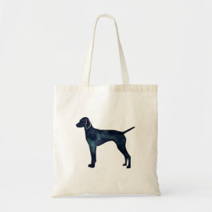 Tote Bag Silhouette de Chien Vizsla Noire Aquarelle