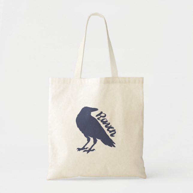 Tote Bag Silhouette de corbeau - Choisir la couleur arrière (Devant)