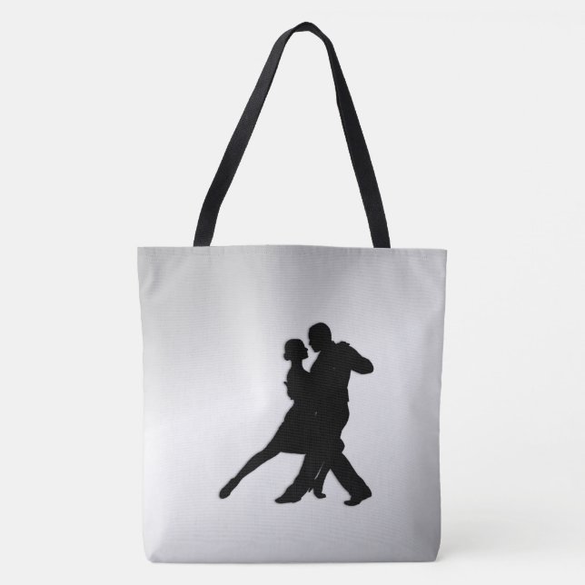 Tote Bag Silhouette de danseurs de Tango 2 (Devant)
