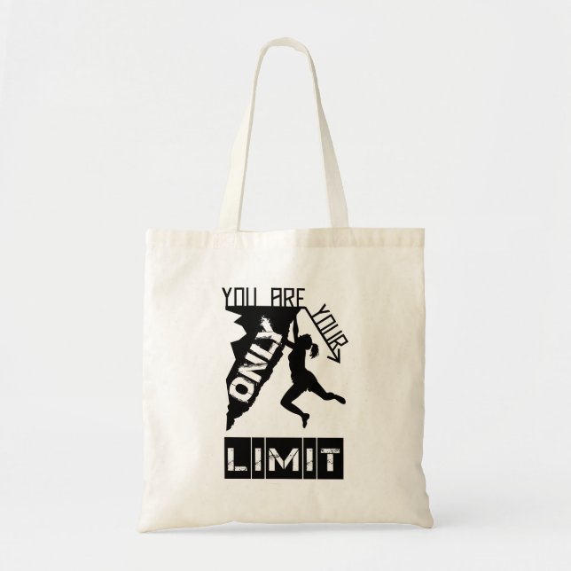 Tote Bag Silhouette de grimpeur de roche - escalade (Devant)