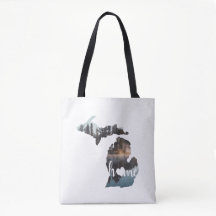 Silhouette De L'État Du Michigan Sur Blanc