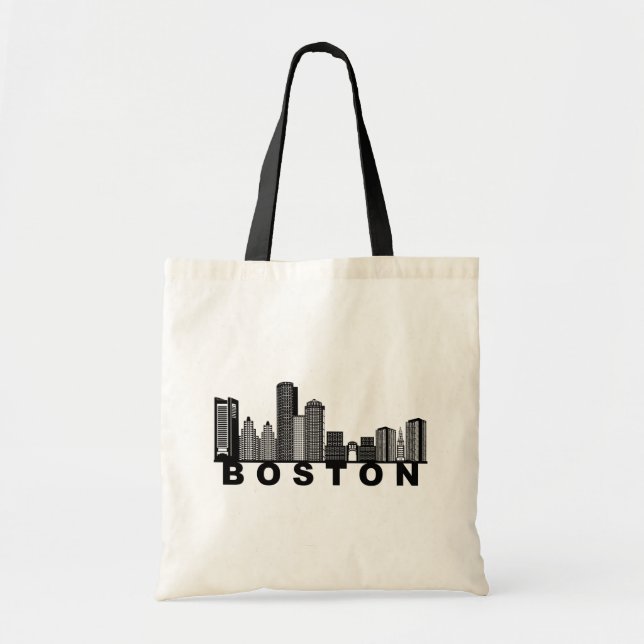 Tote Bag Silhouette de l'horizon de Boston  (Devant)