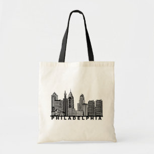 Tote Bag Silhouette de l'horizon de Philadelphie