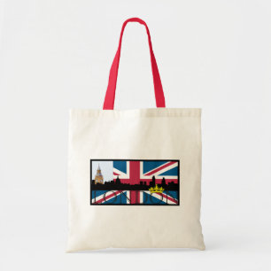 Tote Bag Silhouette de Londres et d'Union Jack