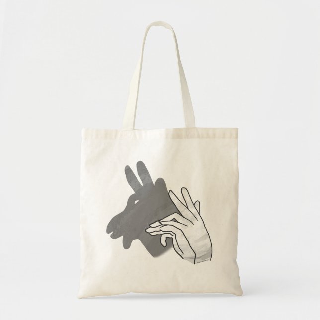 Tote Bag Silhouette de main de bouc Billy Gris (Devant)