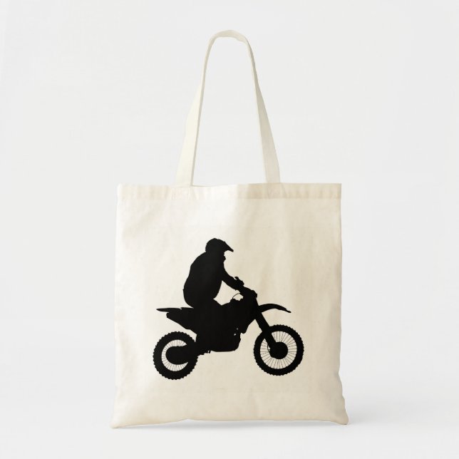 Tote Bag Silhouette de motocross (Devant)