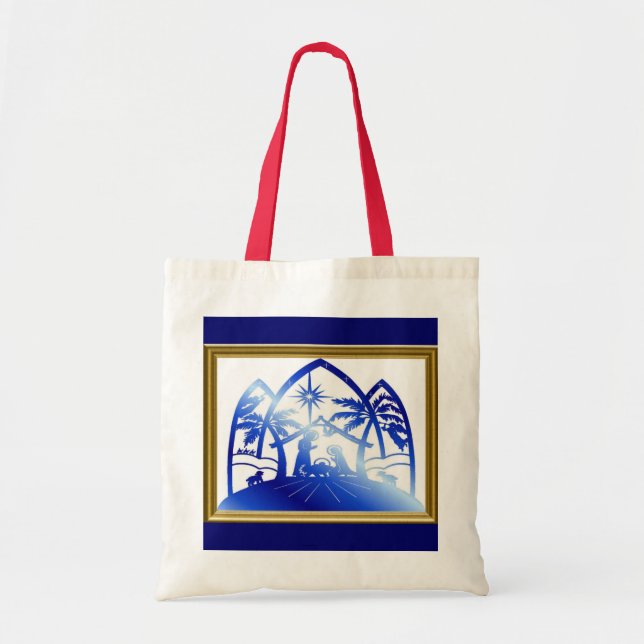 Tote Bag Silhouette de nativité (Devant)