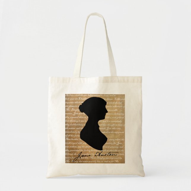 Tote Bag Silhouette de page de Jane Austen (Devant)