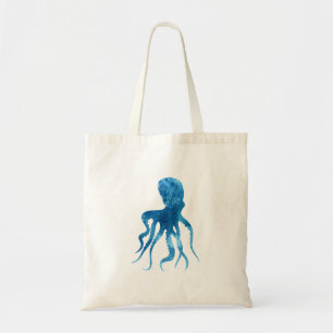 Tote Bag Silhouette de poulpe aquarelle