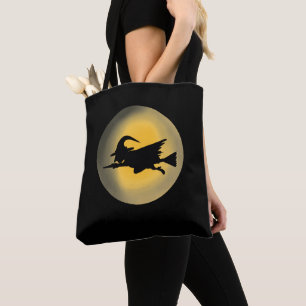 Tote Bag Silhouette de sorcière volante
