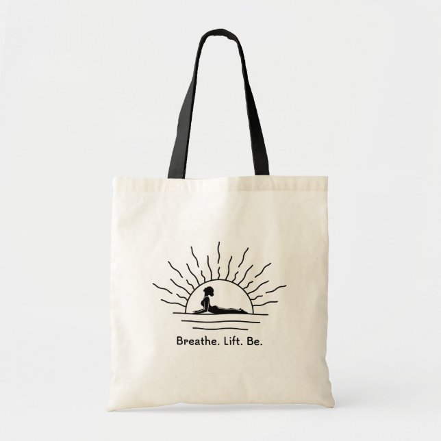 Tote Bag Silhouette de Yoga Pose Cobra   (Devant)