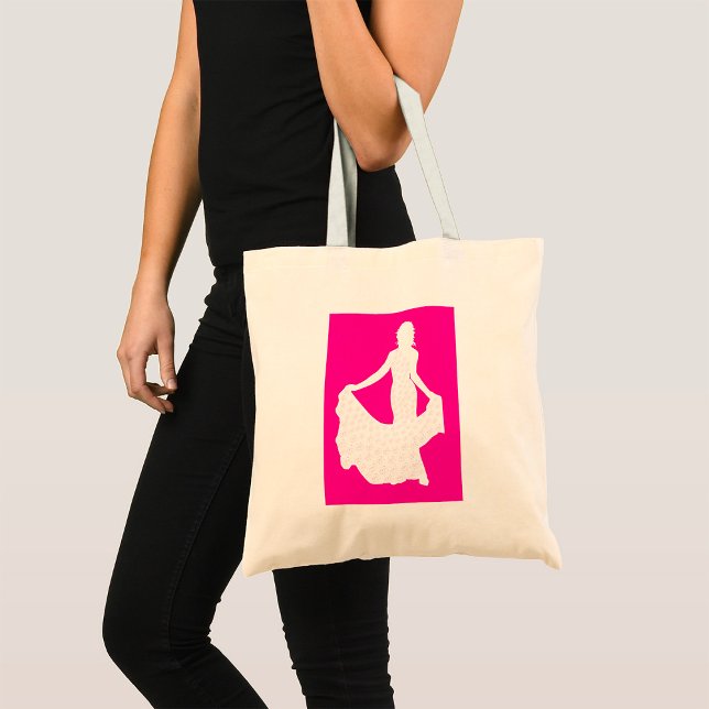 Tote Bag Silhouette élégante d'une femme en souffle (Créateur téléchargé)