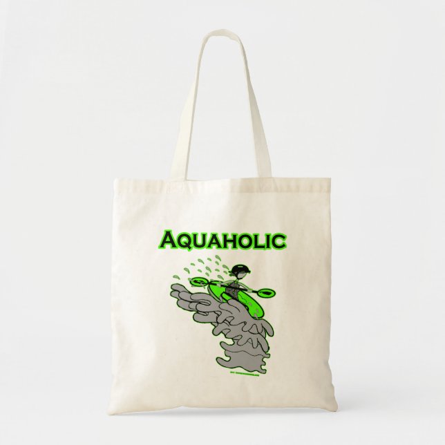 Tote Bag Silhouette Kayaking de Whitewater (Devant)