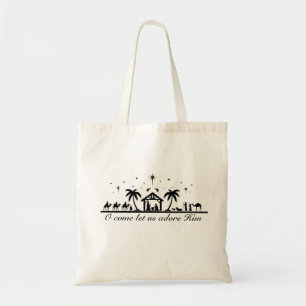 Tote Bag Silhouette Noël Nativité Scène