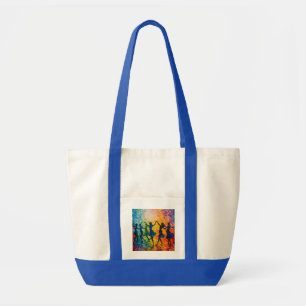 Tote Bag Silhouettes colorées dansant