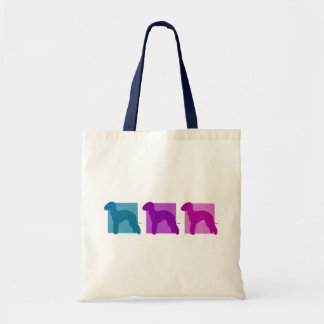 Tote Bag Silhouettes colorées de Bedlington Terrier