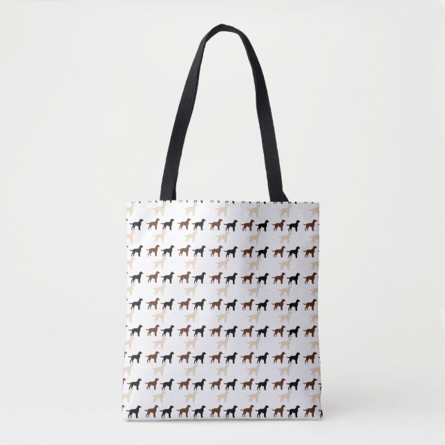Tote Bag silhouettes de couleur de labrador retriever (Devant)