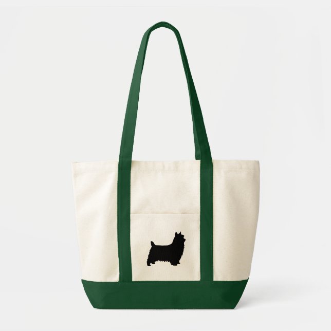 Tote Bag Silky Terrier race Chien Silhouette (Devant)