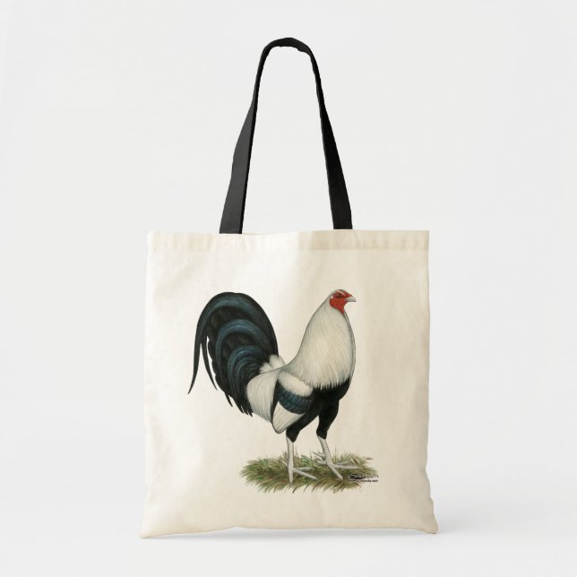 Tote Bag Silver Duckwing Gamecock (Devant)