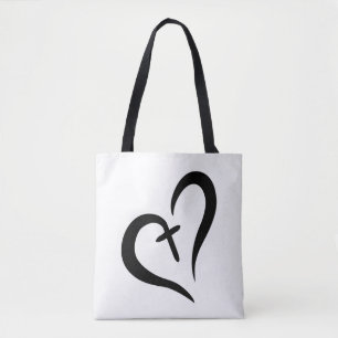 Tote Bag simple amour mignon + FOI = design BLESSEE