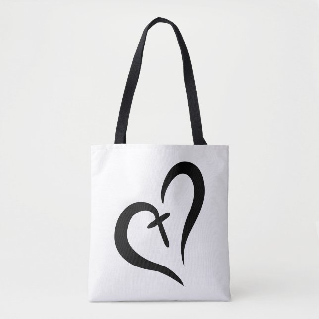 Tote Bag simple amour mignon + FOI = design BLESSEE | (Devant)