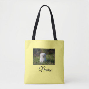 Tote Bag Simple animal coloré ajouter un nom photo jeté per