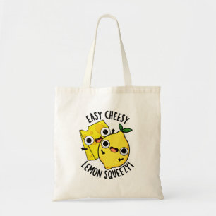 Tote Bag Simple Cheesy Lemon Squeezy Funny Food Pun