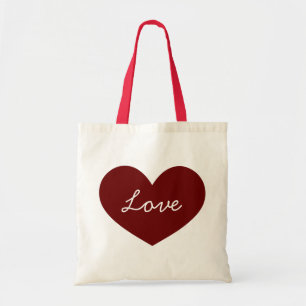 Tote Bag Simple coeur rouge mignon amour