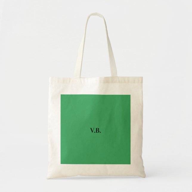 Tote Bag Simple couleur unie ajouter nom texte monogramme  (Devant)