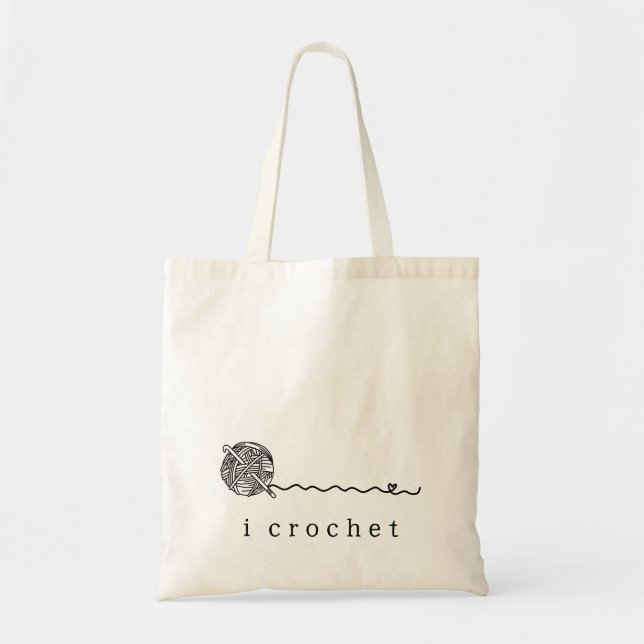 Tote Bag Simple Crochet à laine mignon I (Devant)