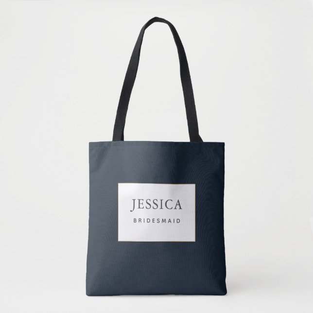 Tote Bag Simple Elegant Gold Deep Navy (Devant)