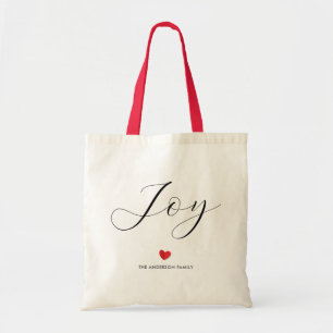 Tote Bag Simple élégant Noël Joie et Amour Vacances