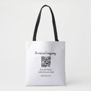 Tote Bag Simple entreprise site web code-barres QR ajouter