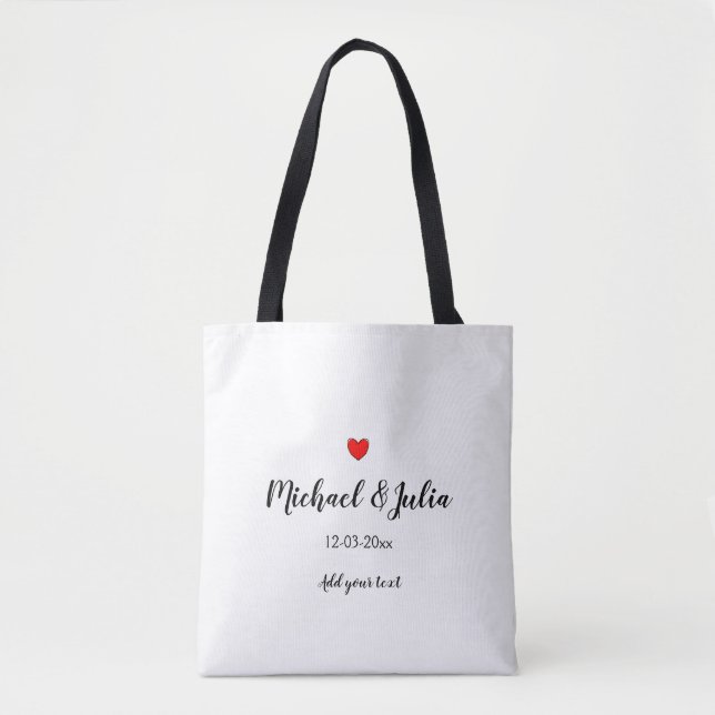 Tote Bag simple et personnalisé ajouter votre nom année hea (Devant)