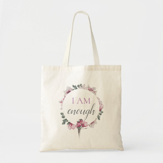 Tote Bag Simple Inspiration Je Suis Suffisamment Affirmatio (Devant)