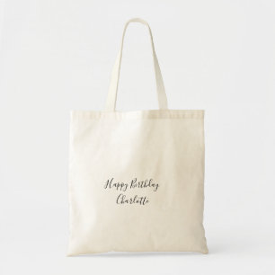 Tote Bag SIMPLE MINIMAL.CUTIE AJOUTEZ NOM BÉBÉ joyeux anniv