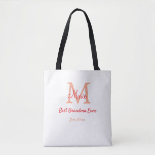 Tote Bag simple minimum meilleur grand-mère jamais rouge mo