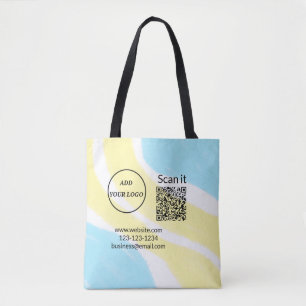 Tote Bag Simple minimum q r code ajouter logo code d'analys