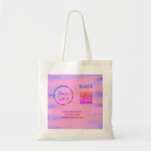 Tote Bag Simple minimum q r code ajouter logo code d'analys