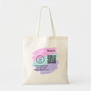 Tote Bag Simple minimum q r code ajouter logo code d'analys