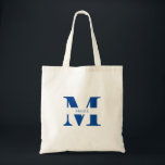 Tote Bag Simple Moderne Élégant Bleu Monogramme Personnalis<br><div class="desc">Ce sac élégant et moderne, dans une nuance de bleu sophistiquée, est l'accessoire idéal pour toute fête ou cadeau de demoiselle d'honneur. Conçu avec simplicité et style à l'esprit, ce sac tendance présente un monogramme personnalisé et des initiales, qui ajoutent une touche unique et personnalisée. Le design épuré et chic...</div>