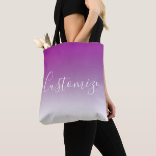 Tote Bag Simple moderne minimaliste violet Ombre dégradé